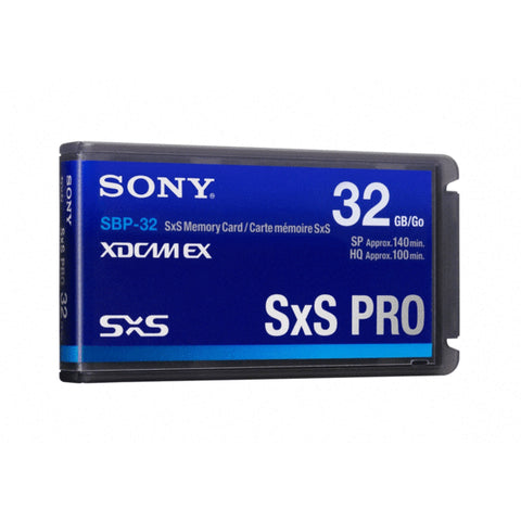 SxS meediakaart 32GB. Sony XDCam kaamerale