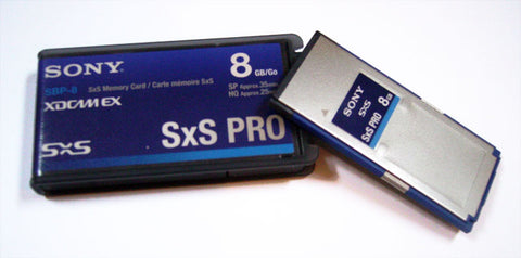 SxS meediakaart 8GB. Sony XDCam kaamerale